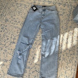 Nasty gal acid wash what you say distressed jeans